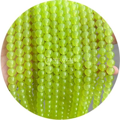 Polido Suave Hetian Jade Branco Calcedônia Luz Pêssego Calcedônia Perlas Soltas Para Fazer Jóias DIY