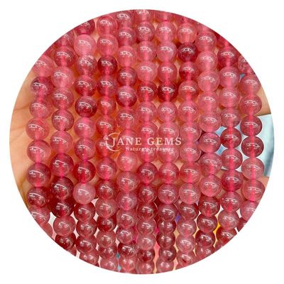 Jades redondas cor pedra calcêndrica contas de cristal natural de pedra curativa contas soltas para fazer jóias DIY