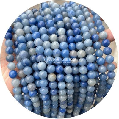 Pedra natural de grânulos soltos Strand Pedra preciosa rosa Aventurina redonda Suave para fazer jóias