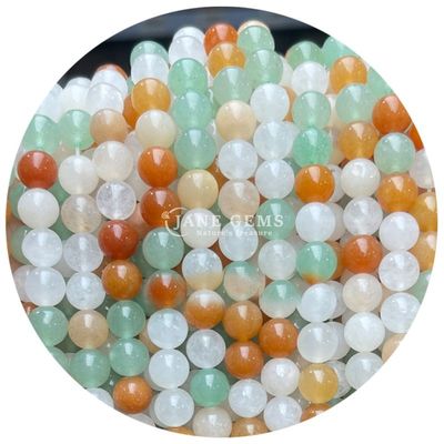 Bolas de cristal natural de jade soltas Bolas de jade redondas de limão soltas para fazer presentes de aniversário