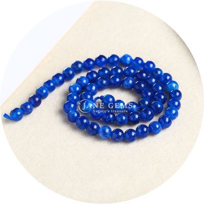 Xinjiang Chalcedony Bead Strands Pedra de forma redonda para jóias em cor de amazonite