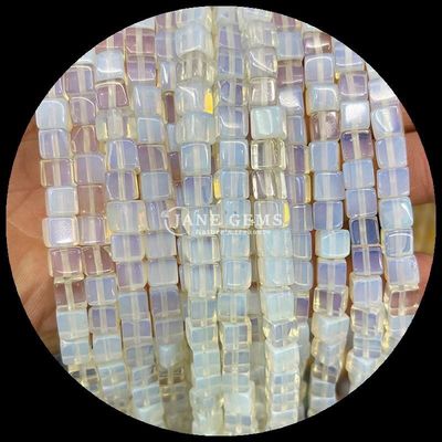Forma de cubo quadrado Opalite Olho de tigre Filamentos de contas soltas para energia curativa