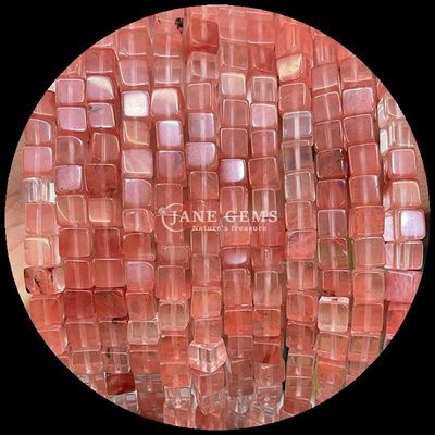 Forma de cubo quadrado Opalite Olho de tigre Filamentos de contas soltas para energia curativa