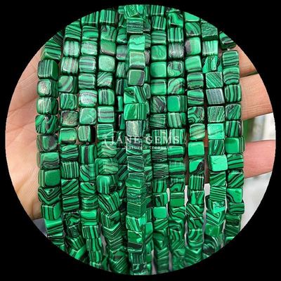 Forma de cubo quadrado Opalite Olho de tigre Filamentos de contas soltas para energia curativa