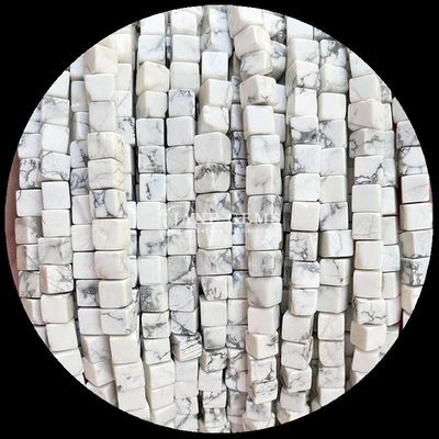 Forma Quadrada Cubo Howlite Lapis Lazuli Filamentos de contas soltas para fabricação de jóias DIY