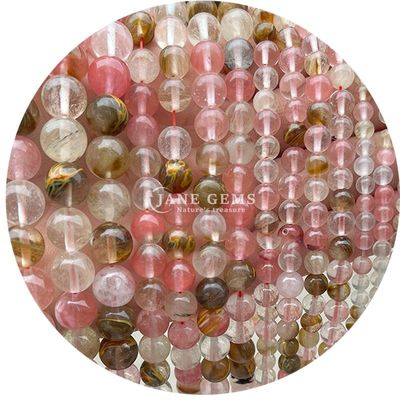 Pedras preciosas de Rhodochrosite natural com listras pretas para jóias