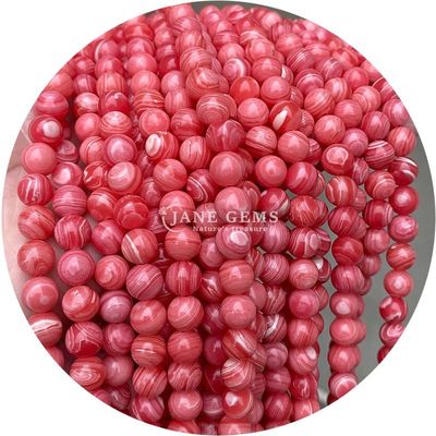 Pedras preciosas de Rhodochrosite natural com listras pretas para jóias