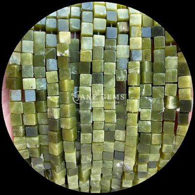 Jade do Sul Natural Amazonaite Quadrado Forma Pedras preciosas Filamentos de contas para joalheria DIY e energia curativa