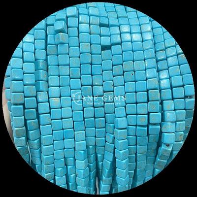 Forma Quadrada Cubo Pedra de Pedra Précia Natural Bolas Vermelhas Turquesa Negra Ágata Filamentos de Bolas Soltas Para Jóias DIY