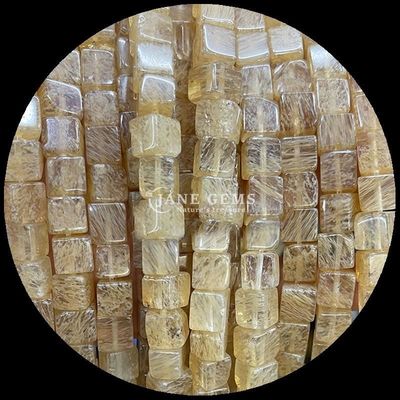 Cubo Quadrado Forma Natural Pedra de Pedras preciosas Bolas de Limão Jade Rhodonite Filamentos de Bolas Soltas para Cura e Joias DIY Ma