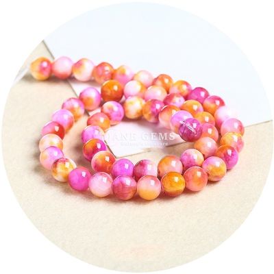 Rainbow Persian Jade Loose Beads Round Shape Beads Diy Jóias Acessórios Para Presente
