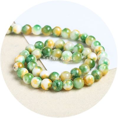Rainbow Persian Jade Loose Beads Round Shape Beads Diy Jóias Acessórios Para Presente