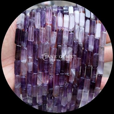 Forma retangular quadrada Fios de contas soltos para pulseiras Ágata vermelha natural Ametista