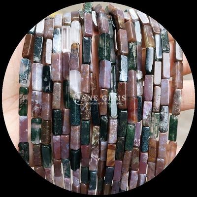 Forma retangular quadrada Fios de contas soltos para pulseiras Ágata vermelha natural Ametista