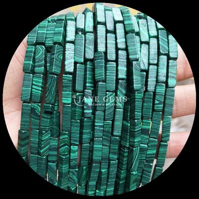 Unakite natural Malachite Rectangular Forma Quadrada Fios de contas de pedra preciosa para joias DIY
