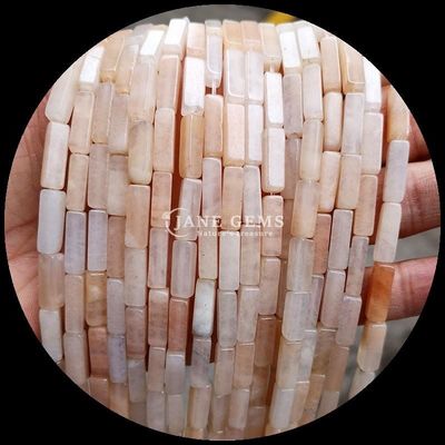 Forma quadrada retangular Pedras preciosas Filamentos de contas Amarelo Natural Jade Rosa Aventurina