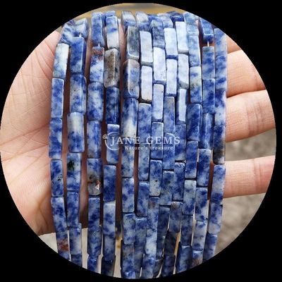 Pedras preciosas naturais de forma retangular de forma de grão de bico limão jade Howlite fios soltos para bricolage