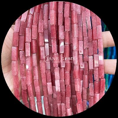 Rectangular polido Finish Gems Bead Purple Calcedony Map Jasper 4x13mm para joias DIY