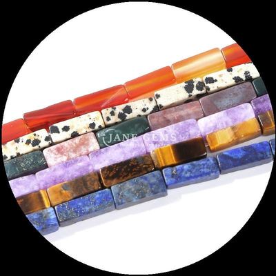 Rectangular polido Finish Gems Bead Purple Calcedony Map Jasper 4x13mm para joias DIY