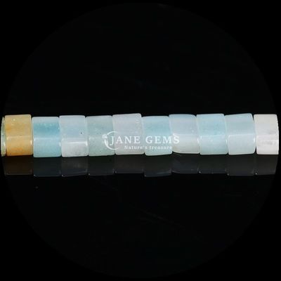 Pedra preciosa natural acabamento polido contas cúbicas Amazonite Picture Jasper Loose Bead Strands para fabricação de jóias