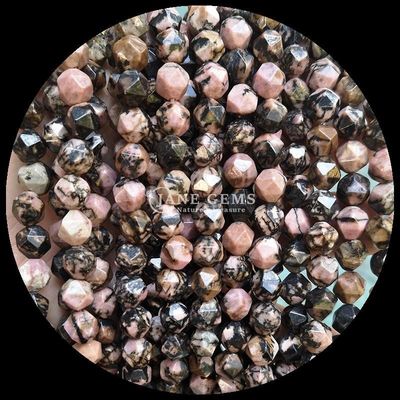 Pedra preciosa facetada Forma de diamante natural Rhodonite Amazonaite