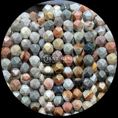 Multicolor diamantes facetadas contas e Blue Sandstone Filamentos para DIY Jewelry Making