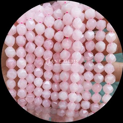 Pedras preciosas naturais contas de forma facetada rosa quartzo turmalina fios soltos para fabricação de jóias