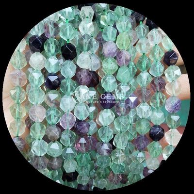 Elegante facetas de pedras preciosas naturais contas Fluorito Lapis Lazuli fios soltos para a fabricação de jóias
