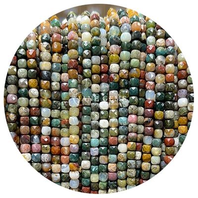 Polished Smooth Loose Beads Cubo de açúcar facetado Para artesanato de bricolage Jóias fazendo gemas