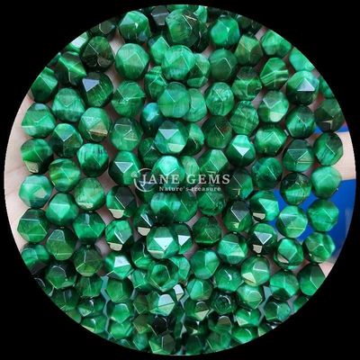 Multicolor Energia curativa facetada de pedras delicadas contas Olho de tigre verde para joalharia