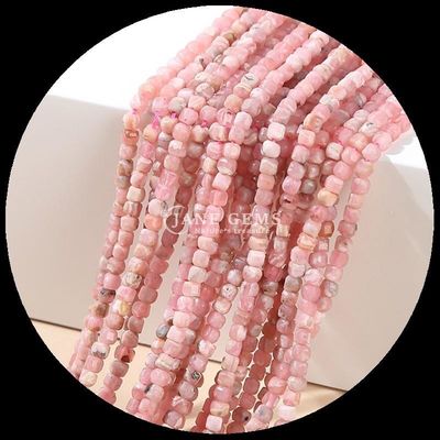 Pedra Natural Lustrada Perda Pedra Quadrada Forma Cubo Fluorito Labradorita Mini Lanças de Perda Soltas para Pulseiras / Colares