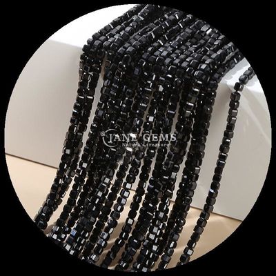Pedra natural polida de corte quadrado pérolas de pedra preciosa prata obsidiana pedra solar para fabricação de jóias