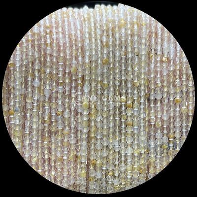 Cubo Quadrado Personalizavel Pérolas de Pedras preciosas Ouro Rutilado Quartzo Prehnite Fios Soltos Pérolas para Fabricação de jóias