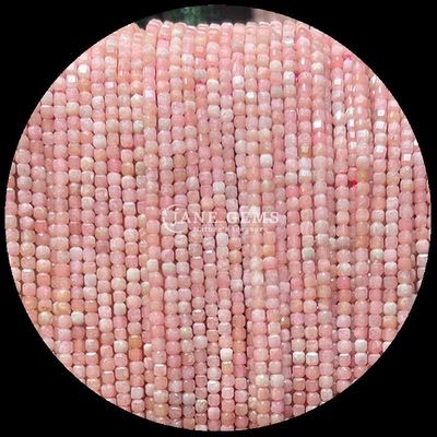 Mini Cubo de Pedras preciosas coloridas Pink Opal e verde Agate Filamentos para joalheria DIY