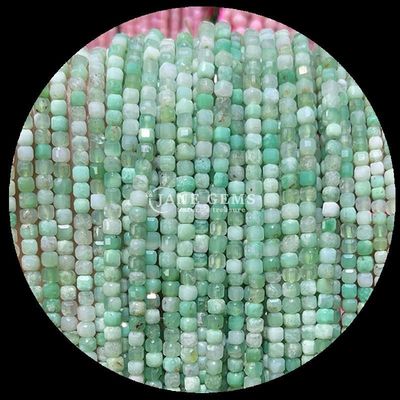 Mini Cubo de Pedras preciosas coloridas Pink Opal e verde Agate Filamentos para joalheria DIY