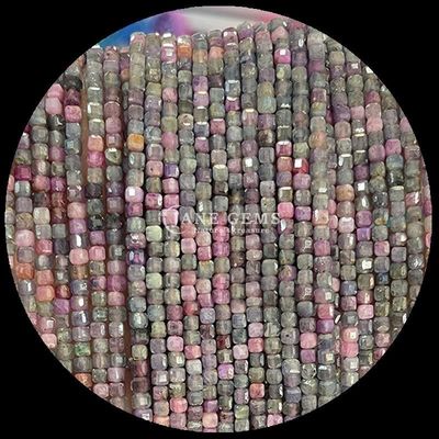 Mini Cubo de Pedras preciosas coloridas Pink Opal e verde Agate Filamentos para joalheria DIY