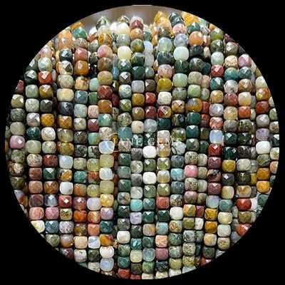 Aspectos variados de forma cúbica de pedras preciosas naturais pérolas de florito morganita fios soltos pérolas para fabricação de jóias