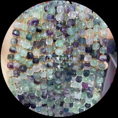 Aspectos variados de forma cúbica de pedras preciosas naturais pérolas de florito morganita fios soltos pérolas para fabricação de jóias