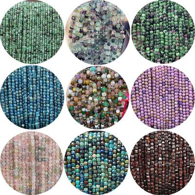 Pedras preciosas naturais assortadas Multicolor Cubo Quadrado Ametista Fios soltos Pedras para jóias DIY