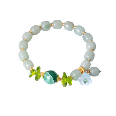Bracelete Natural de Jade Saúde Beleza e Harmonia Jane Gems Para Presente