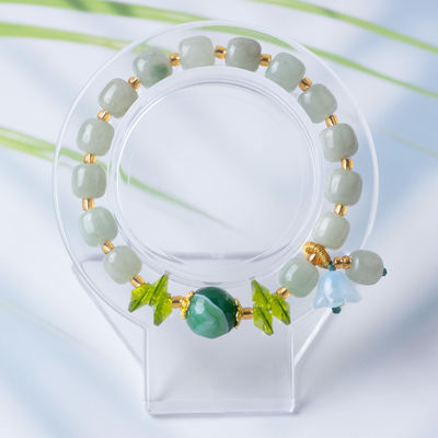 Bracelete Natural de Jade Saúde Beleza e Harmonia Jane Gems Para Presente
