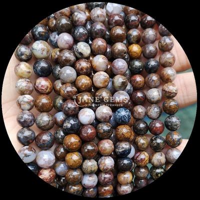 Pedras preciosas redondas polidas DIY contas lapis lazuli malaquita turmalina fios soltos para fabricação de jóias