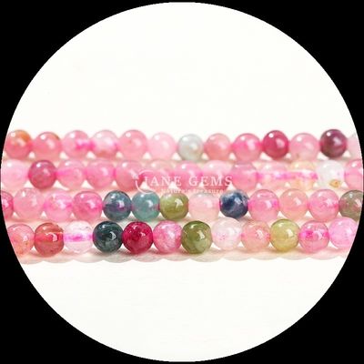 Vivo Redondo Multicolor Jóias DIY Mini Tourmalina Amarela de Jade