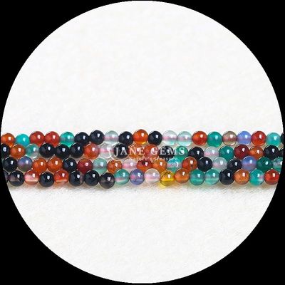 Pedras preciosas naturais Multicolor Rosa Aventurina Pedra solar Fios de pérolas soltas