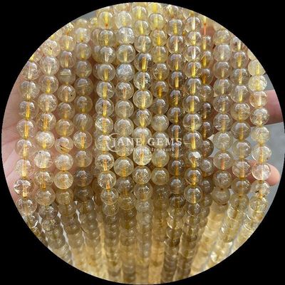 Bolas redondas em várias cores Quartz rosa natural Quartz Rutilado Dourado para jóias DIY