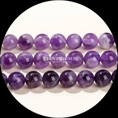 Forma redonda natural gemstone contas Quartzo claro Citrino Ametista fios soltos para joias DIY