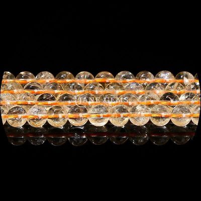 Forma redonda natural gemstone contas Quartzo claro Citrino Ametista fios soltos para joias DIY