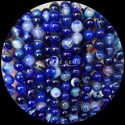 Multicolor de corte redonda de pedras preciosas contas amarelo azul de raias ágata para fazer jóias e pulseiras de cura