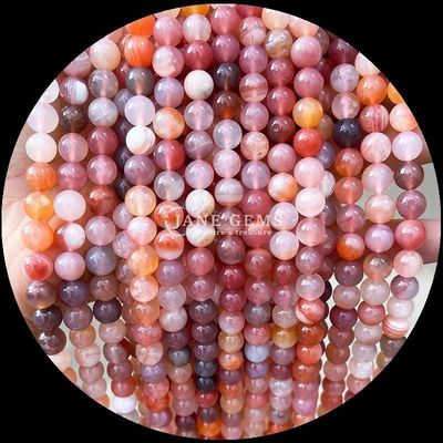 DIY Jewelry Making 8mm Round Natural Gemstone Beads em Cherry Agate e Vários Agate Strands para brincos