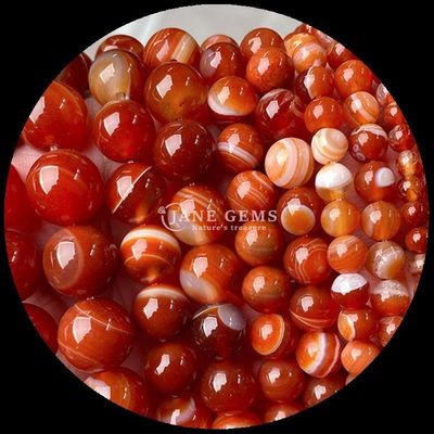 Bolas de ágata listradas Bolas de pedra preciosa 8mm para joias Fazer artesanato